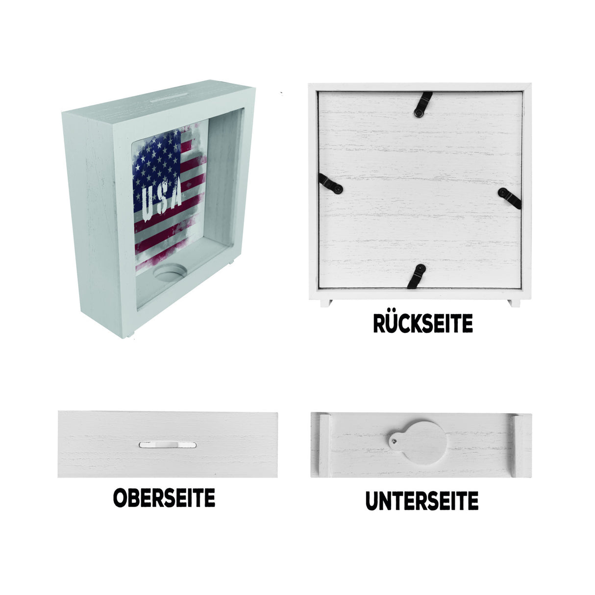 Spardose USA-Flagge im Used Look - Sparschwein für Urlauber