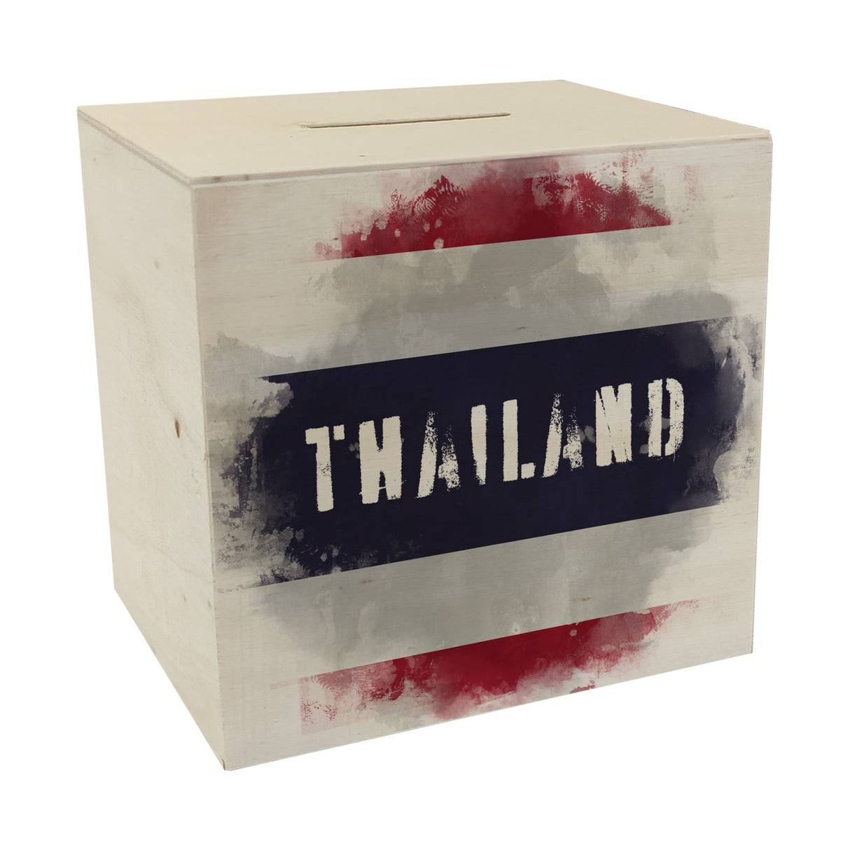 Spardose Thailand-Flagge im Used Look - Sparschwein für Urlauber
