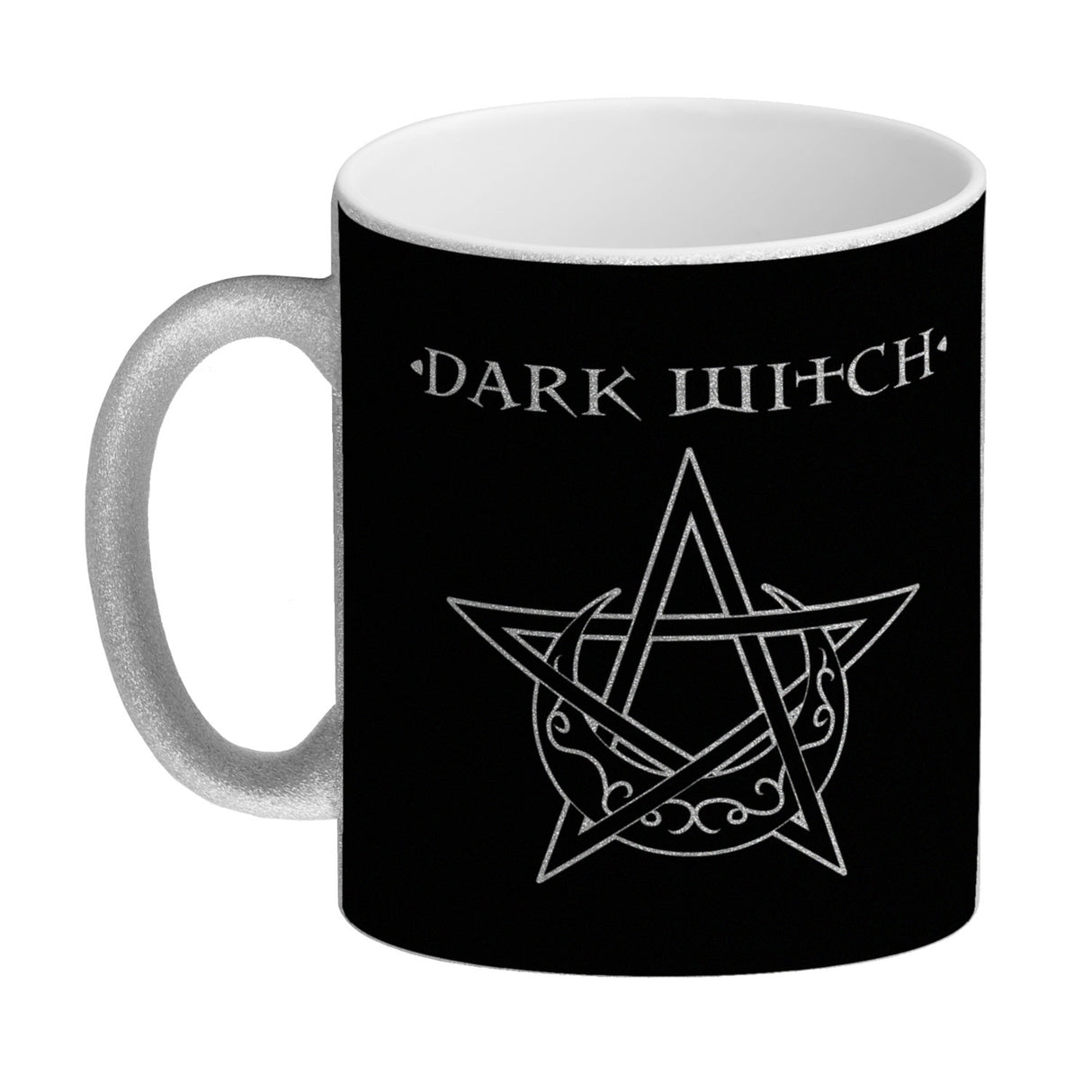 Kaffeebecher mit magischen Pentagrammen und Spruch - White Witch - Dark Witch