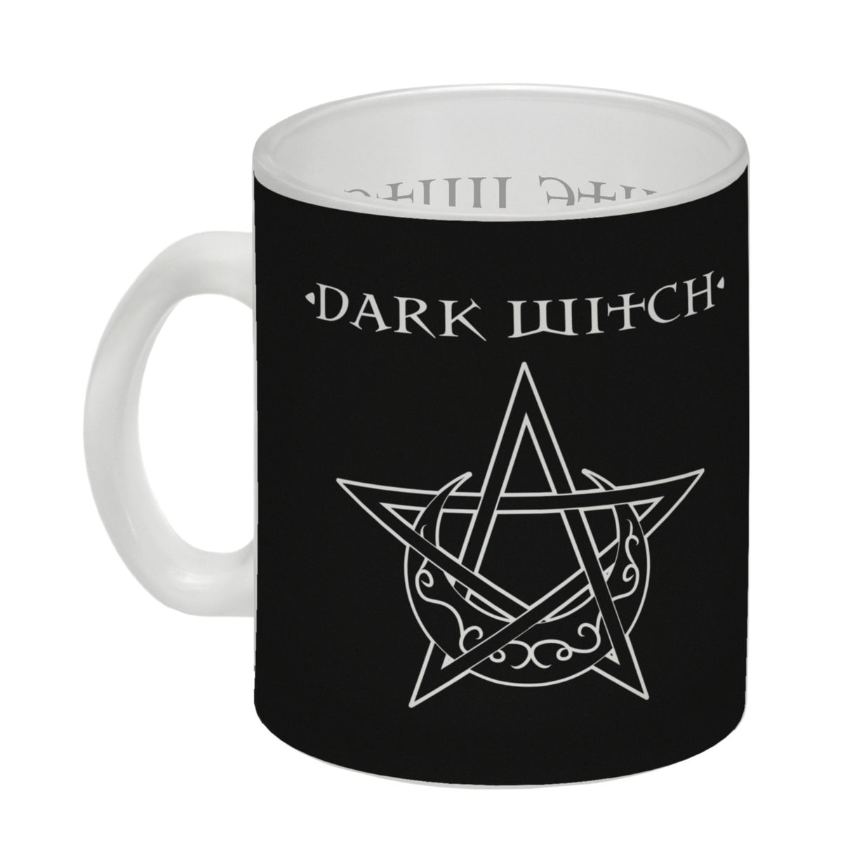 Kaffeebecher mit magischen Pentagrammen und Spruch - White Witch - Dark Witch