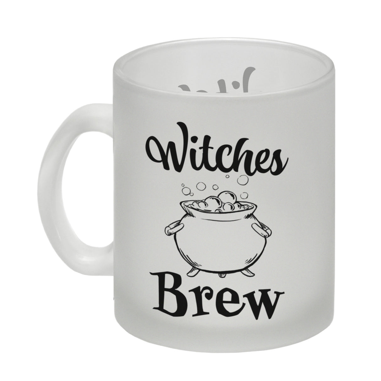 Kaffeebecher für Halloween mit Kessel-Motiv und Spruch - Witches Brew