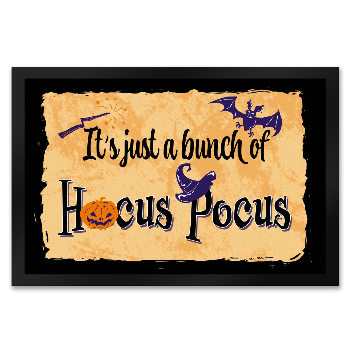 Fußmatte mit Halloween Motiv und Spruch - It's just a bunch of Hocus Pocus -