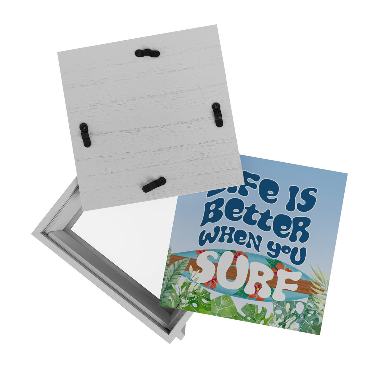 Spardose mit schönem Surfbrett Motiv und Spruch - Life is better when you surf