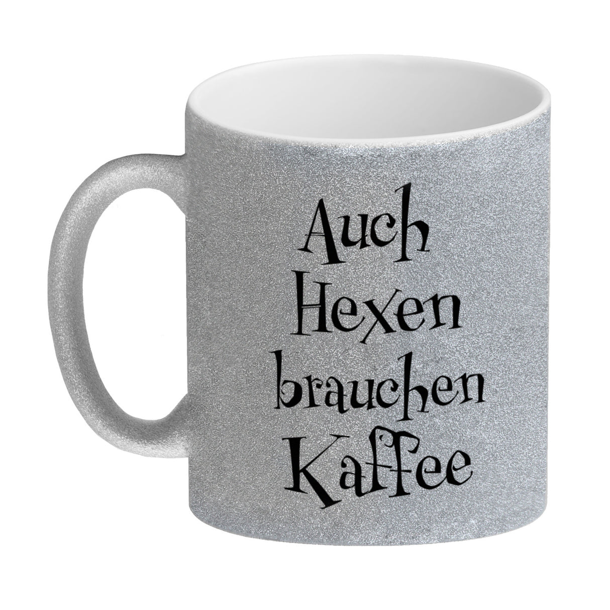 Kaffeebecher mit lustigem Motiv und Spruch - Auch Hexen brauchen Kaffee -