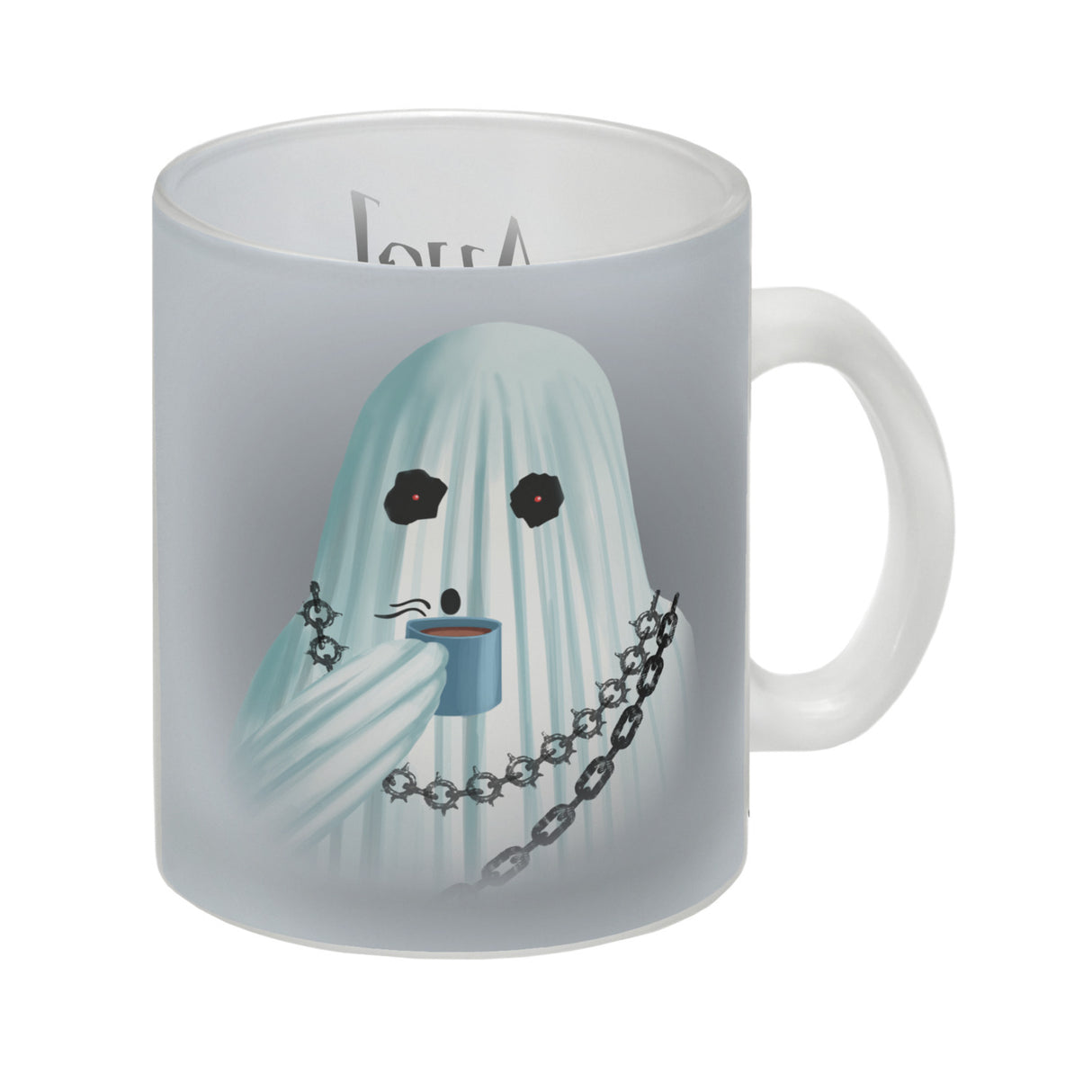 Kaffeebecher mit lustigem Motiv und Spruch - Auch Geister brauchen Kaffee -