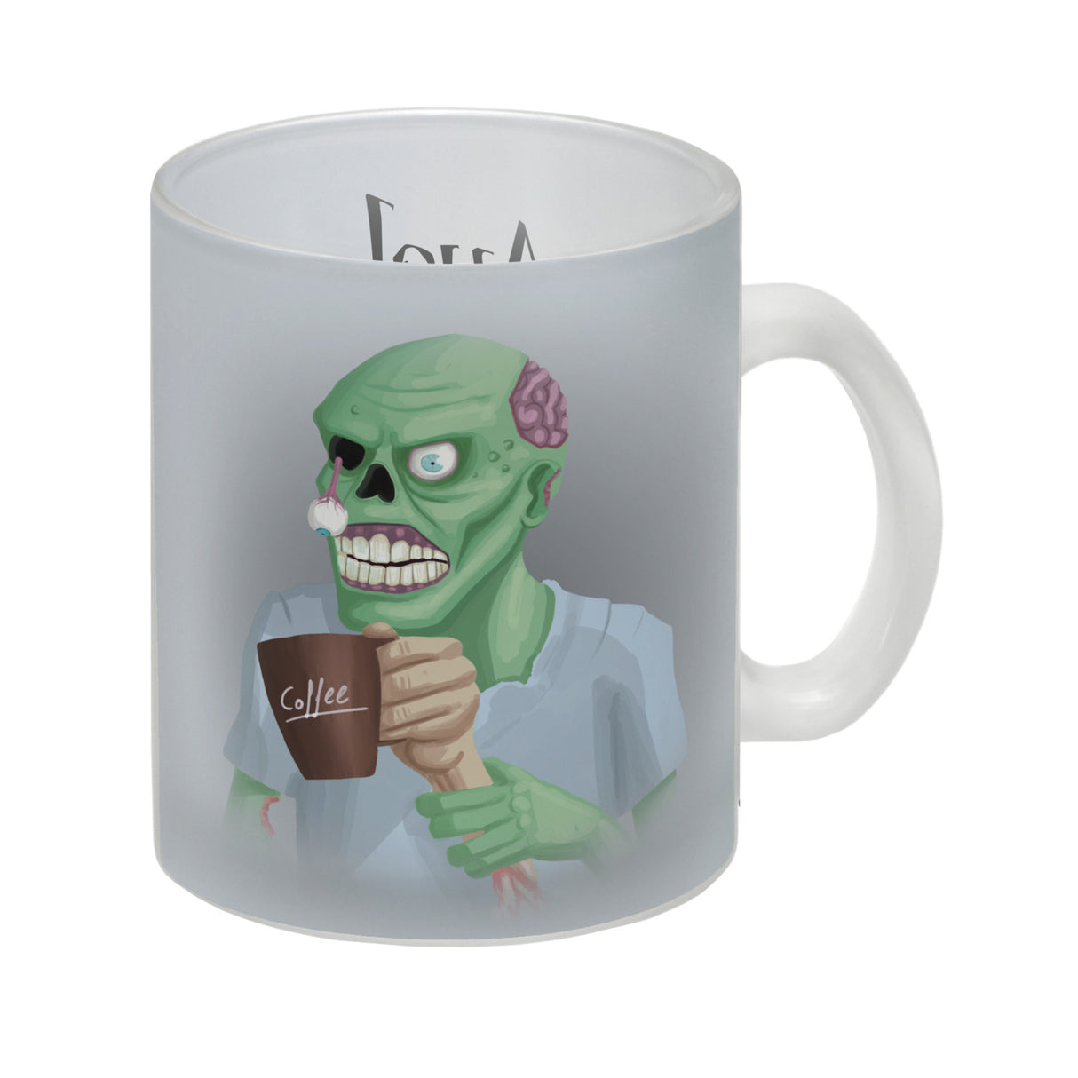 Kaffeebecher mit lustigem Motiv und Spruch - Auch Zombies brauchen Kaffee -