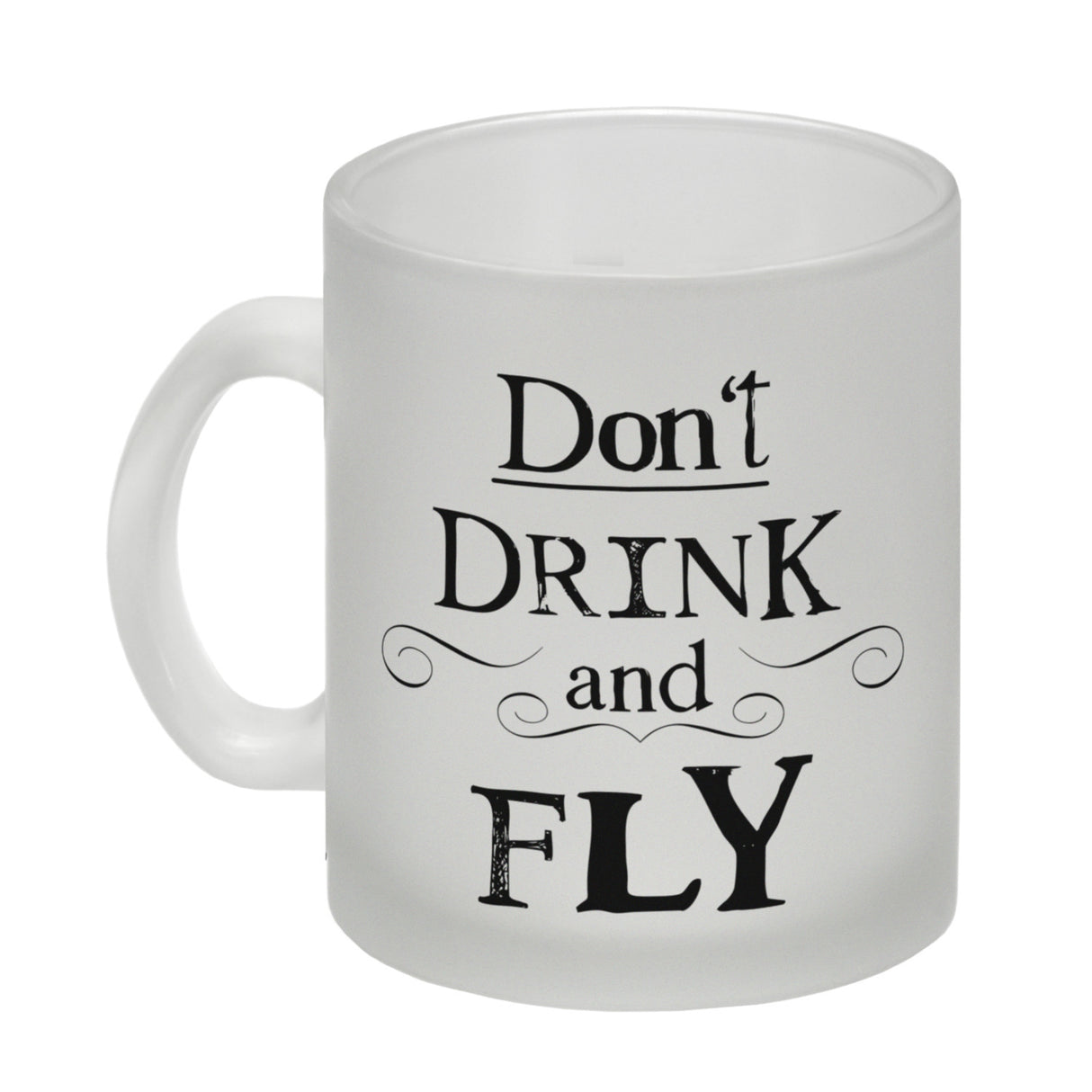 Kaffeebecher mit Hexenmotiv und lustigem Spruch - Don't drink and fly -