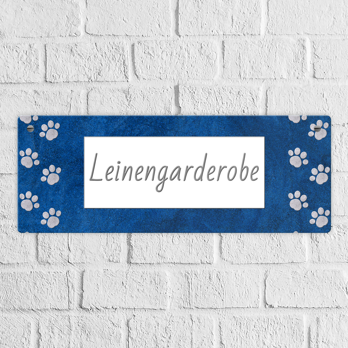 zusammen glücklich Metallschild mit Pfoten für Hundebesitzer Hunde-Freunde Geschenkidee Dekoration Deko Pfotenabdruck Fellnase