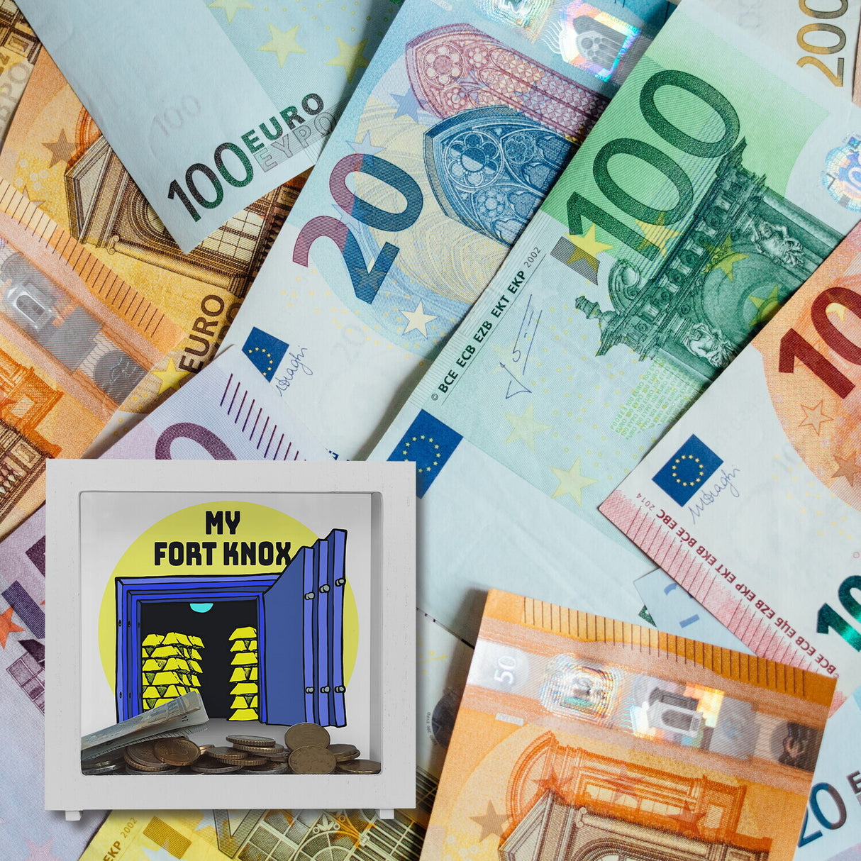 My Fort Knox Spardose mit Tresor und Goldbarren Motiv