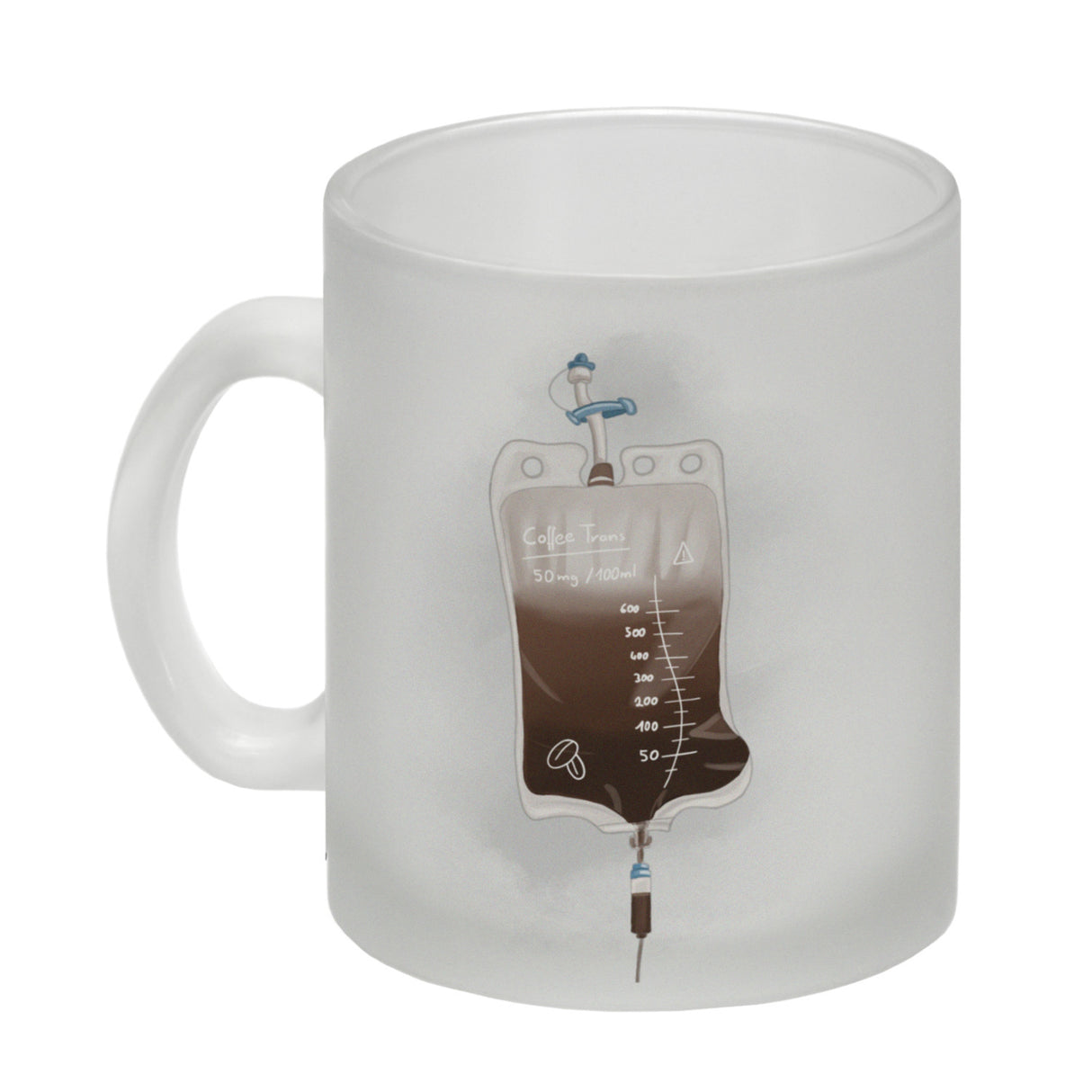 Kaffeebecher mit lustigem Motiv und Spruch - Meine Blutgruppe ist Kaffee