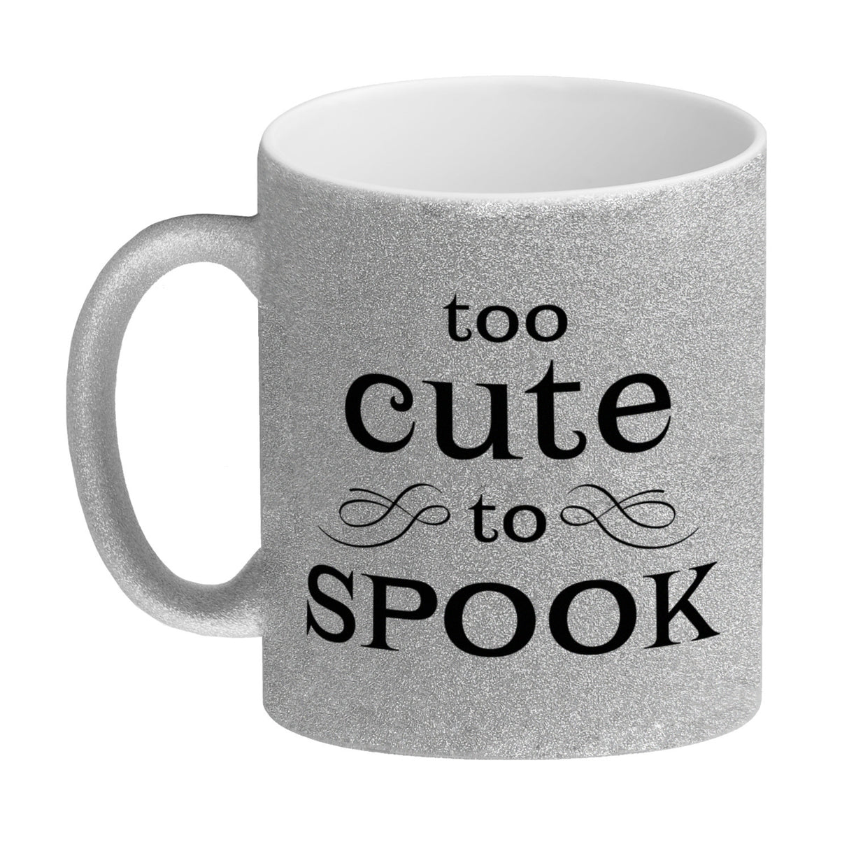 Kaffeetasse mit süßem Geist und Spruch - Too cute to spook