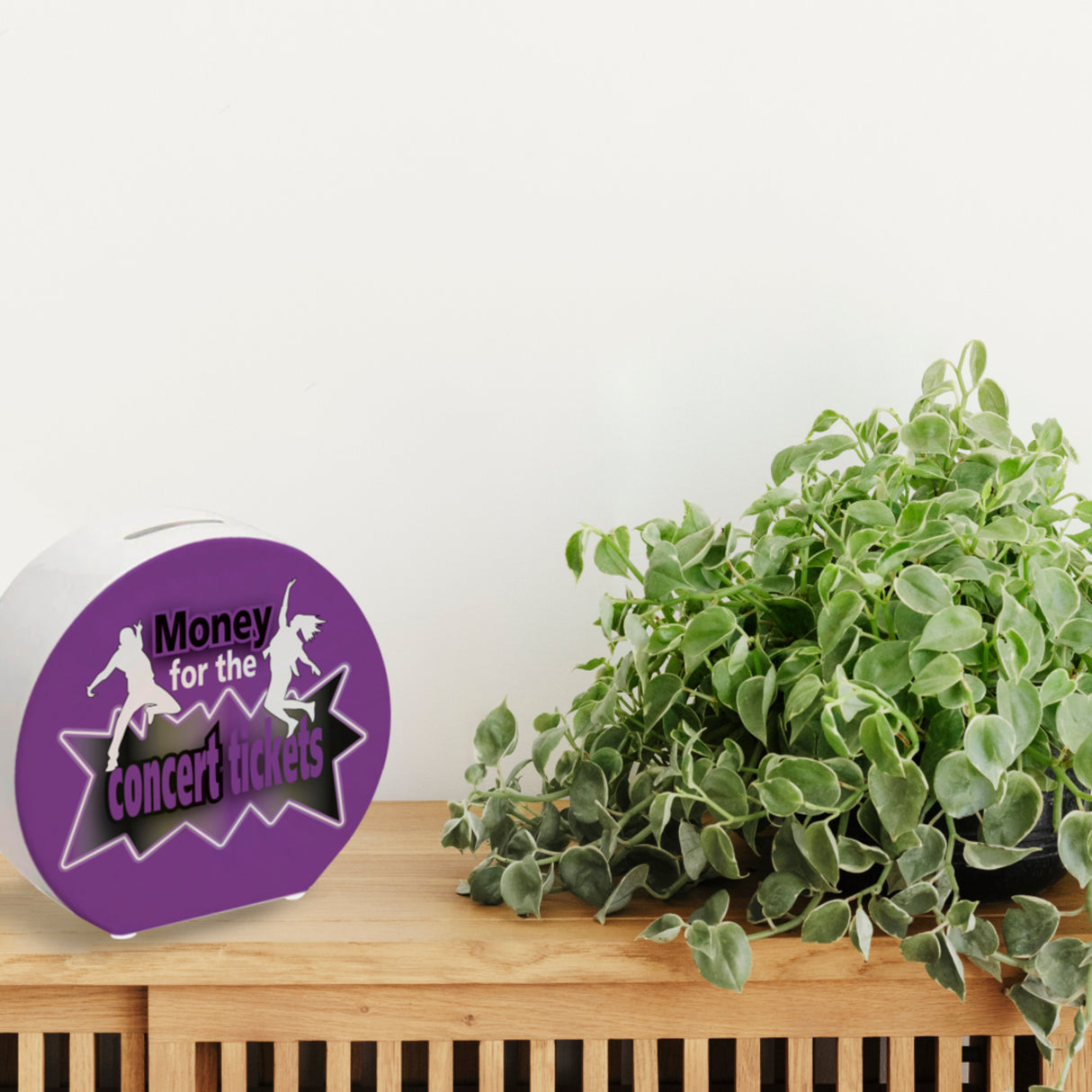 Spardose für Konzertkarten mit Tänzer Motiv und Spruch