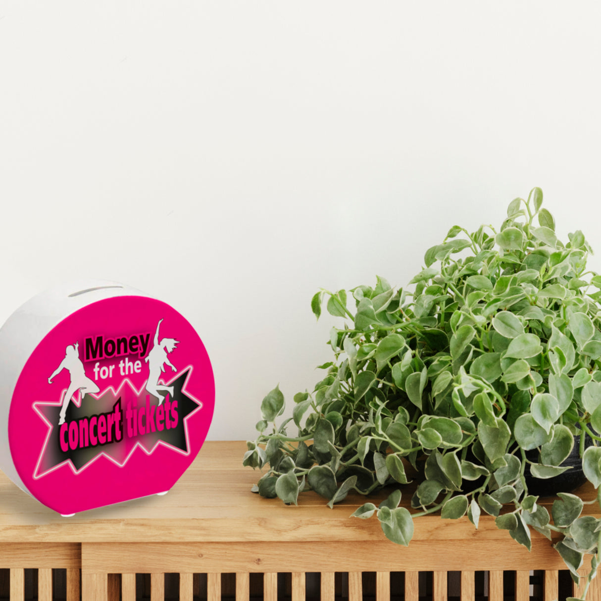 Spardose für Konzertkarten mit Tänzer Motiv und Spruch