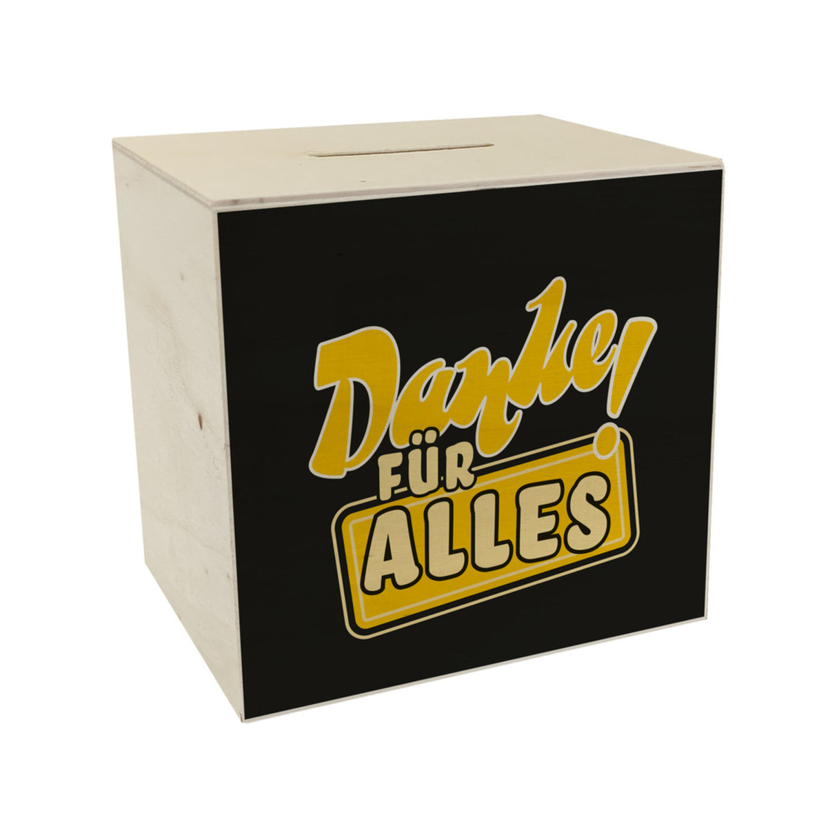 Spardose zum Thema Dankbarkeit - Danke für Alles!