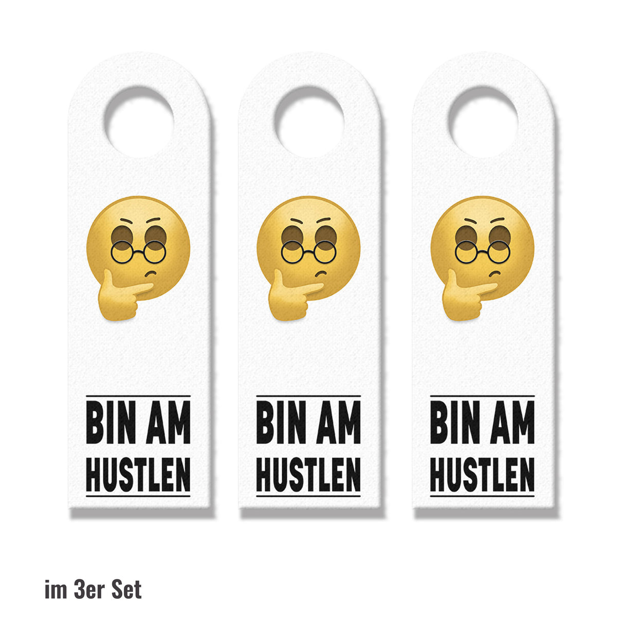 Bin am hustlen oder bin am chillen witziger Türhänger mit Emoticons