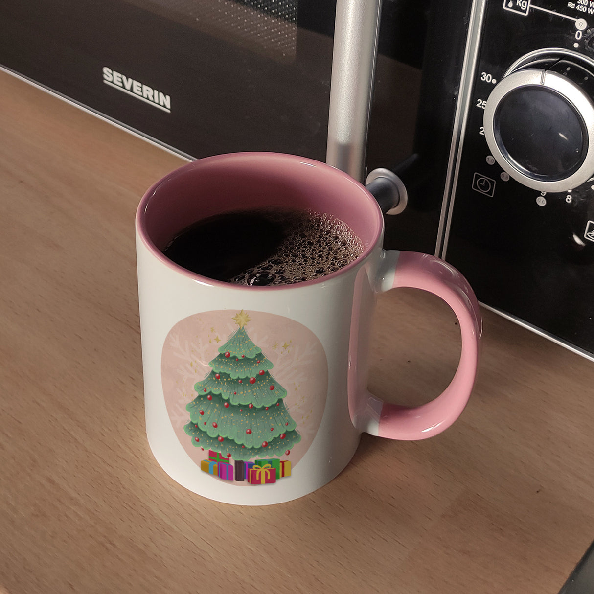 Merry Christmas Kaffeetasse mit schönem Weihnachtsbaum Motiv und Spruch