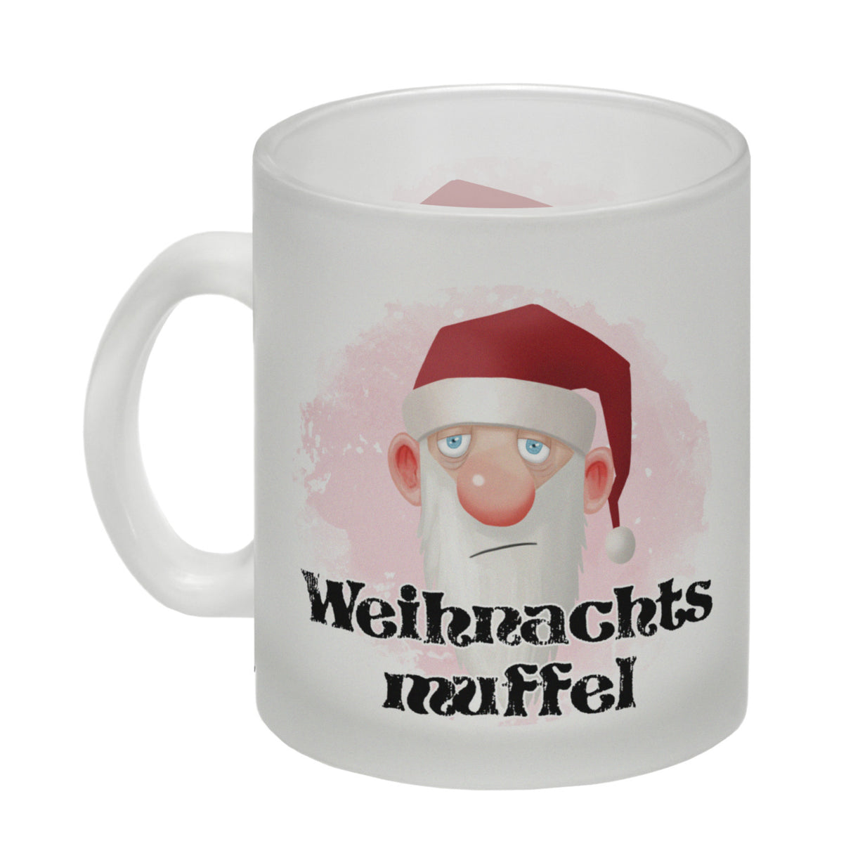 Weihnachtsmuffel witzige Kaffeetasse mit lustlosem Weihnachtsmann Motiv
