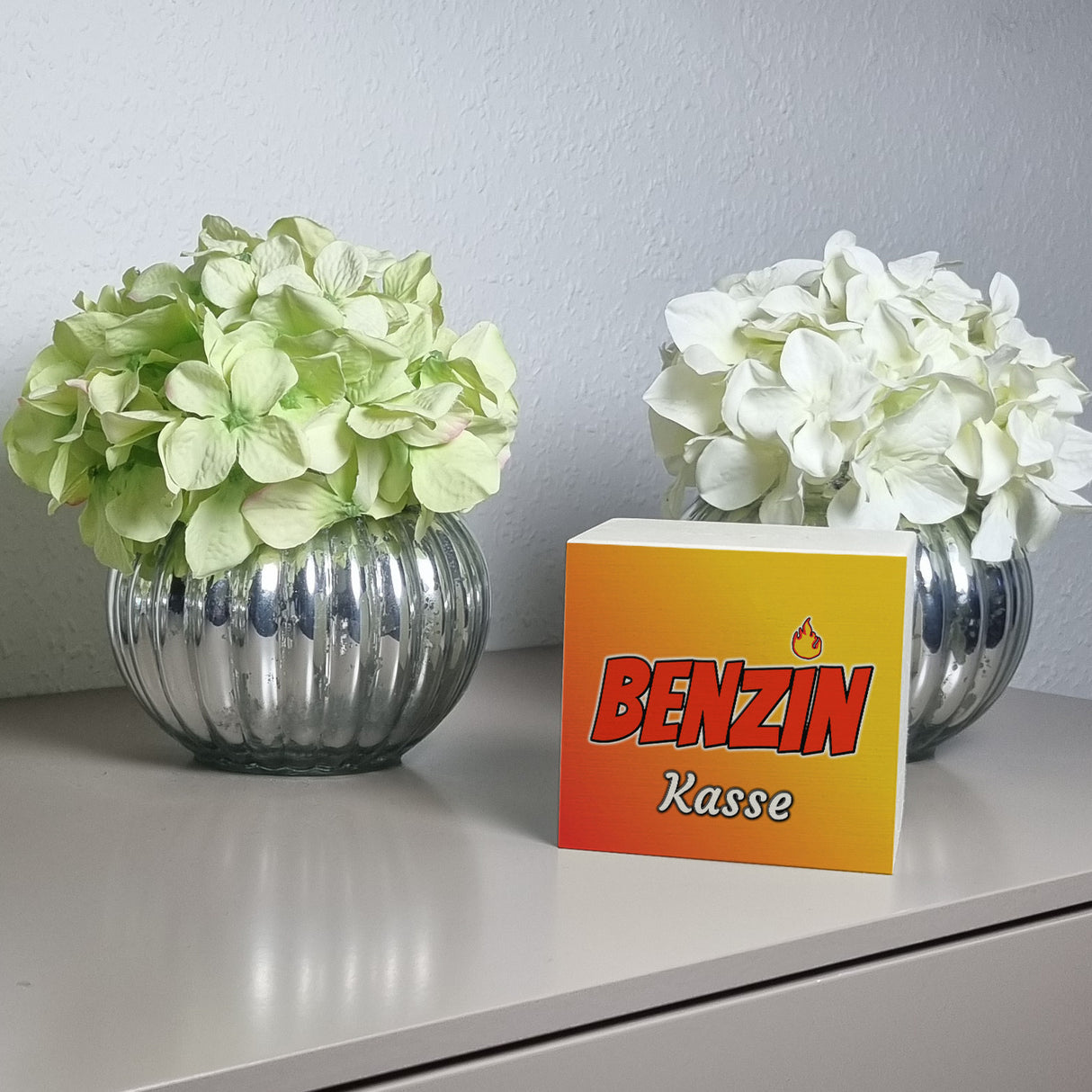 Benzinkasse Spardose aus Keramik für Spritgeld