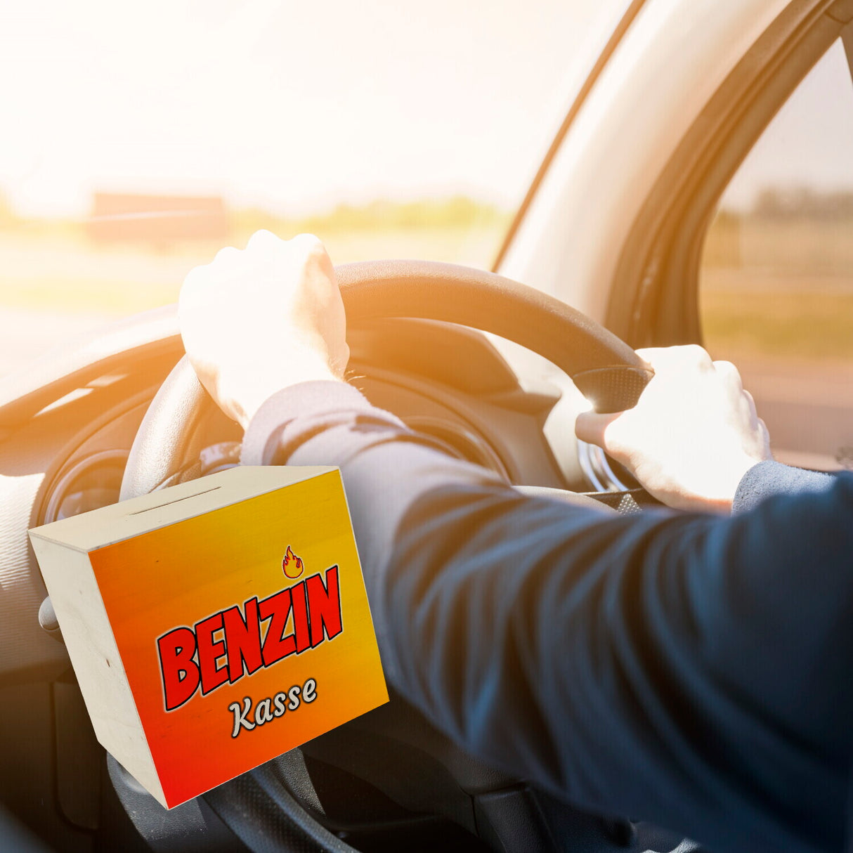 Benzinkasse Spardose aus Keramik für Spritgeld