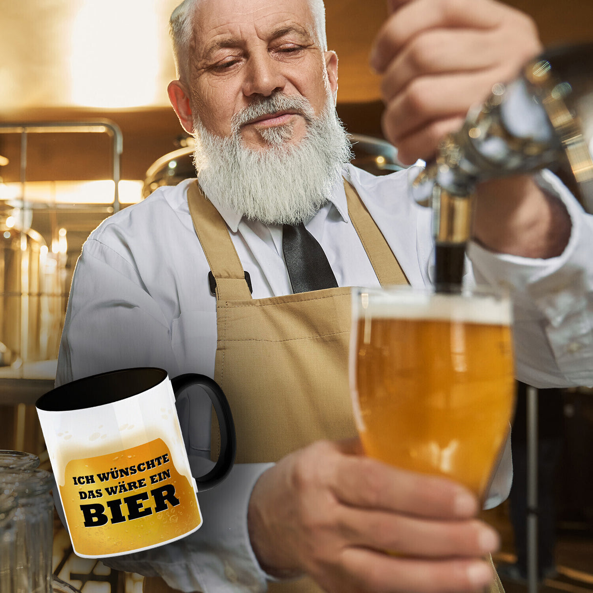 Ich wünschte das wäre ein Bier Kaffeebecher