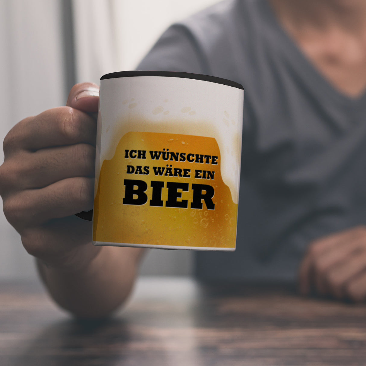 Ich wünschte das wäre ein Bier Kaffeebecher