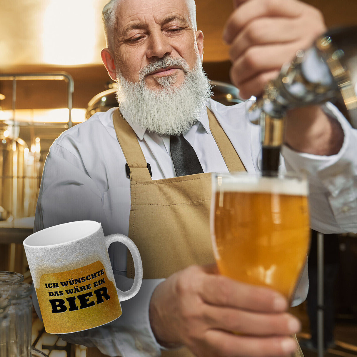 Ich wünschte das wäre ein Bier Kaffeebecher