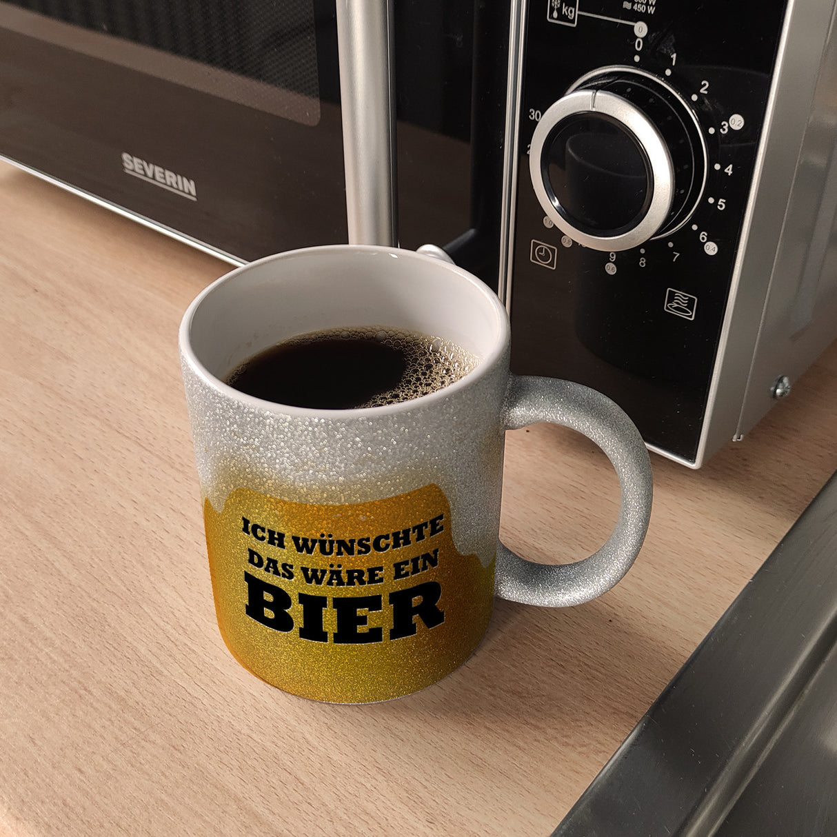 Ich wünschte das wäre ein Bier Kaffeebecher