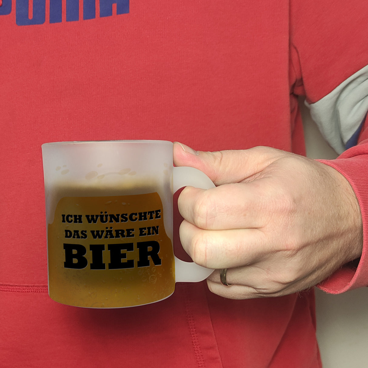 Ich wünschte das wäre ein Bier Kaffeebecher