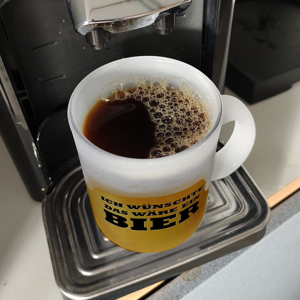 Ich wünschte das wäre ein Bier Kaffeebecher