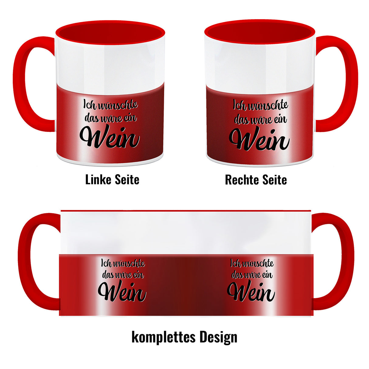 Ich wünschte das wäre ein Wein Kaffeebecher