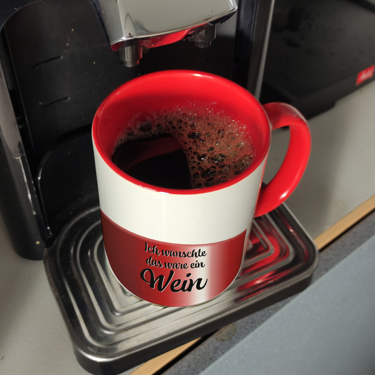 Ich wünschte das wäre ein Wein Kaffeebecher