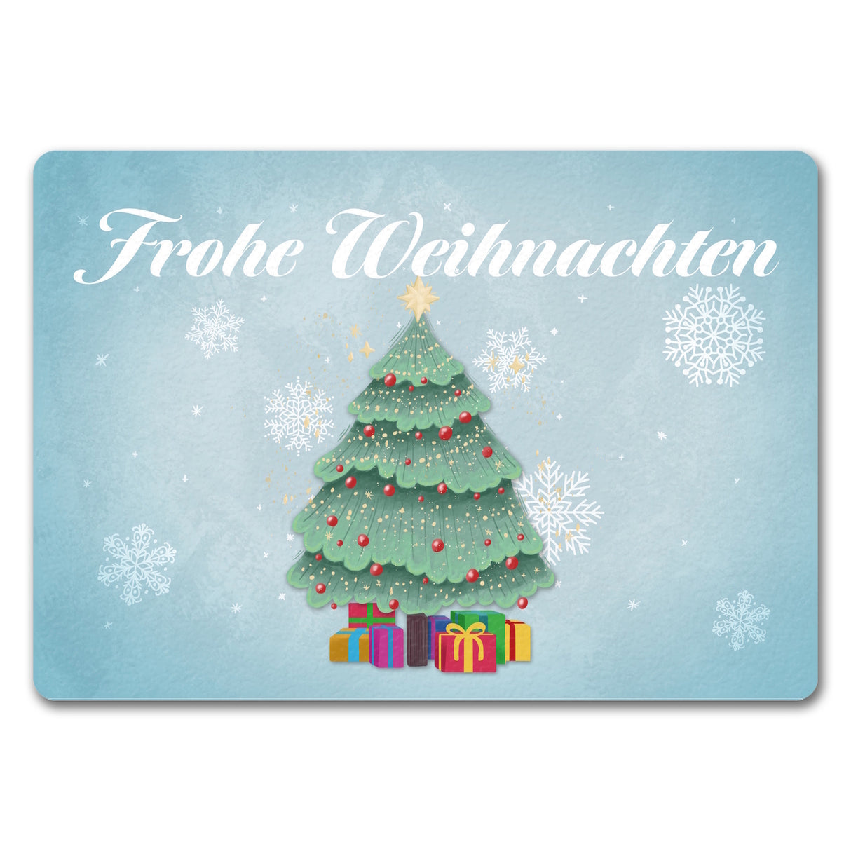 Frohe Weihnachten mit schönem Weihnachtsbaum Fußmatte