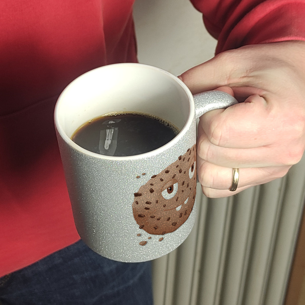 Keep calm and eat cookies Kaffeetasse mit lustigem Keks