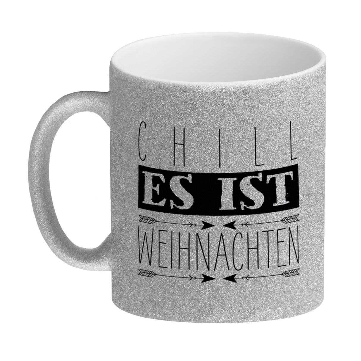 Chill es ist Weihnachten Kaffeetasse mit lustigem Weihnachtsmann