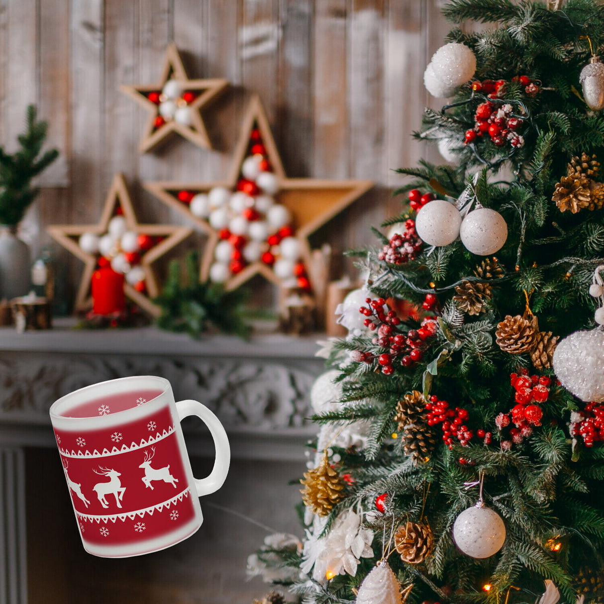 Weihnachten Kaffeebecher mit Rentieren