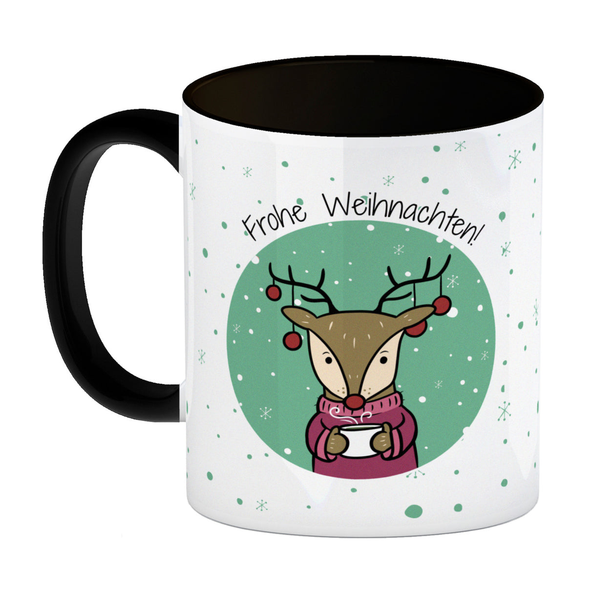 Frohe Weihnachten Kaffeebecher mit süßem Rentier