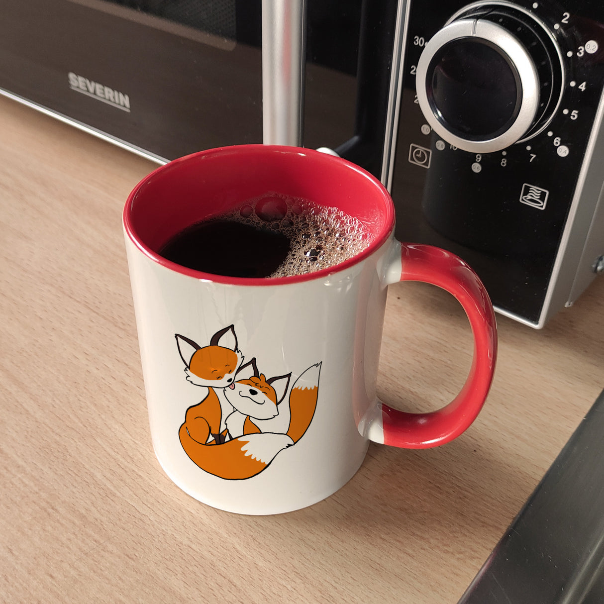 Beste Mama der Welt Kaffeebecher mit Füchsen