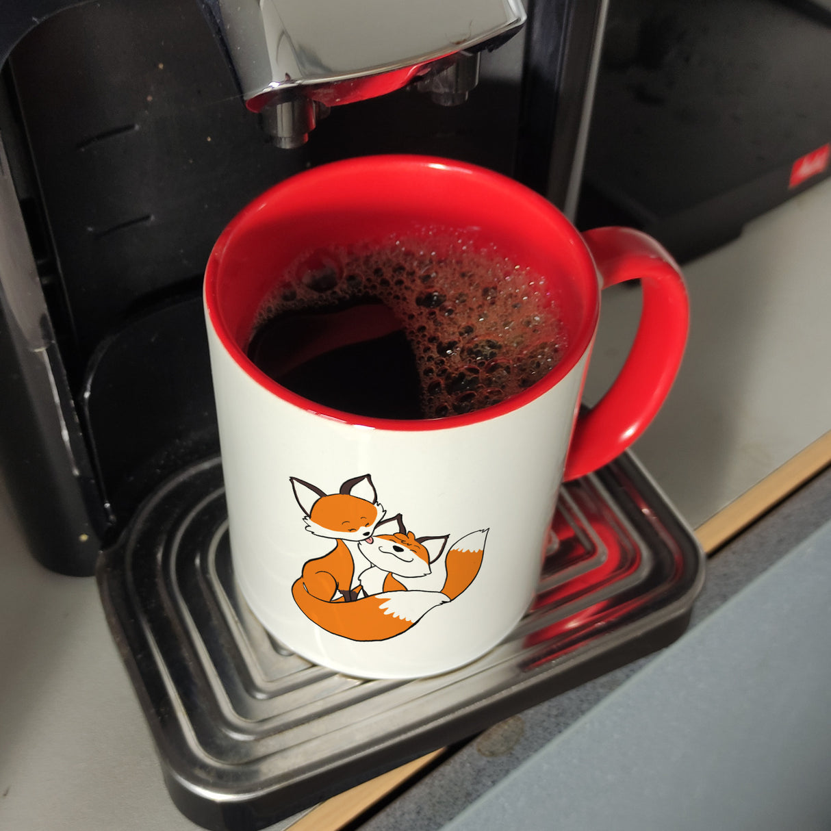 Beste Mama der Welt Kaffeebecher mit Füchsen