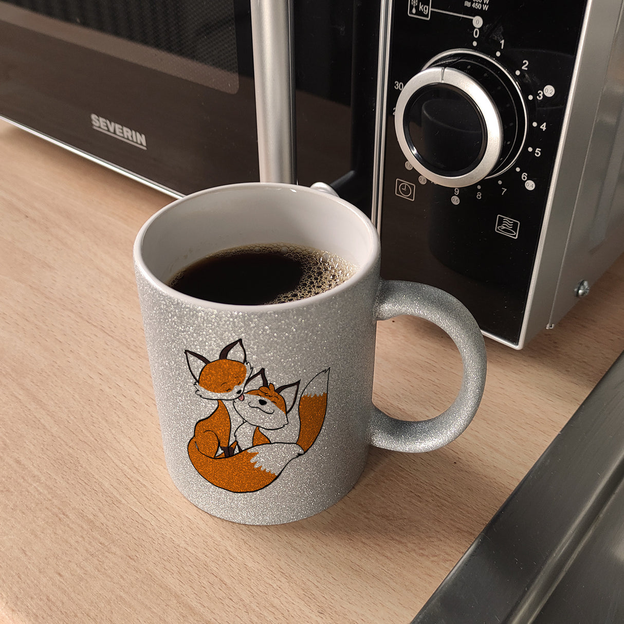 Beste Mama der Welt Kaffeebecher mit Füchsen