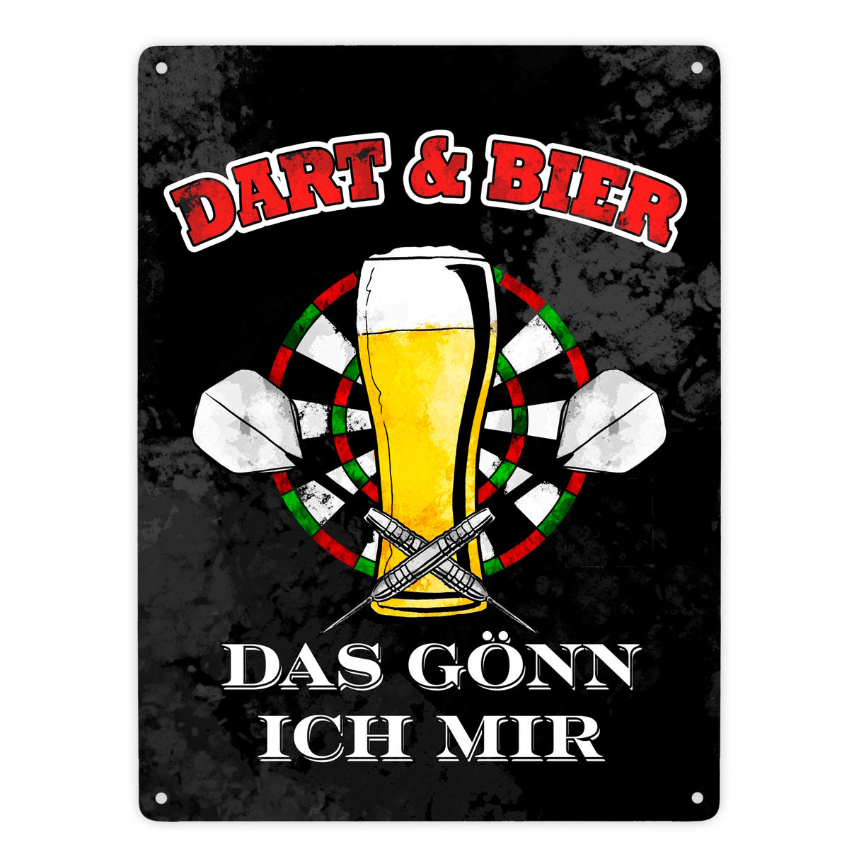Dart und Bier das gönn ich mir Metallschild