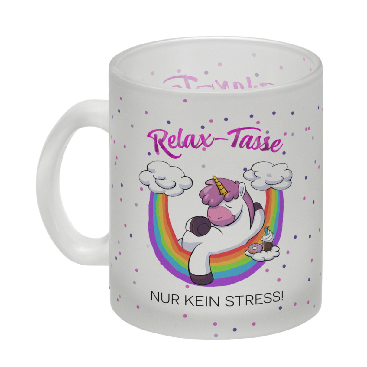 Relax-Tasse Einhorn mit Regenbogen Kaffeebecher