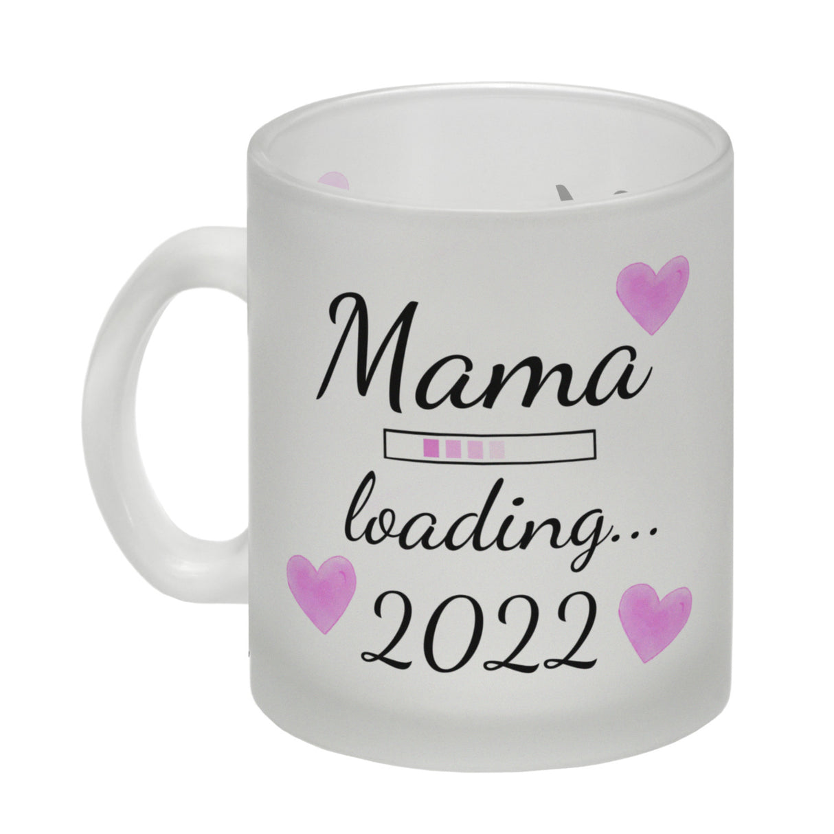Mama loading 2022 Kaffeetasse mit Herzen für die Schwangerschaft