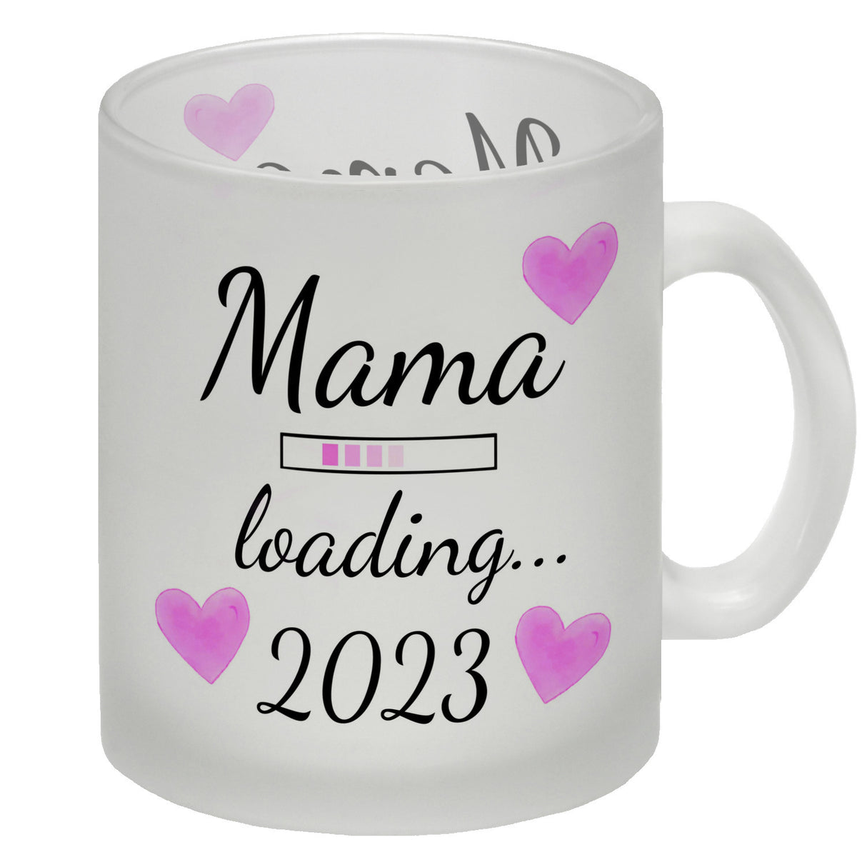 Mama loading 2022 Kaffeetasse mit Herzen für die Schwangerschaft