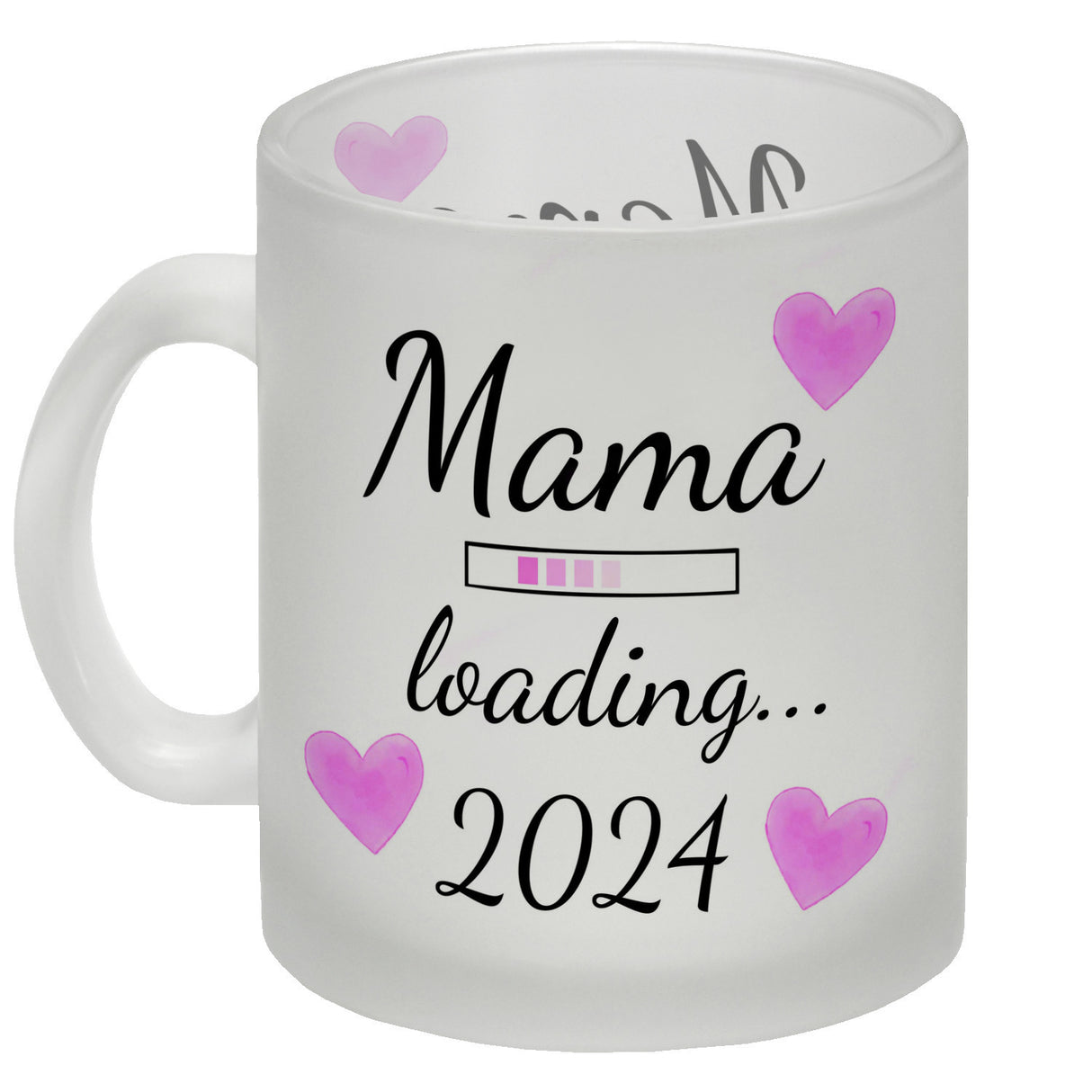 Mama loading 2022 Kaffeetasse mit Herzen für die Schwangerschaft