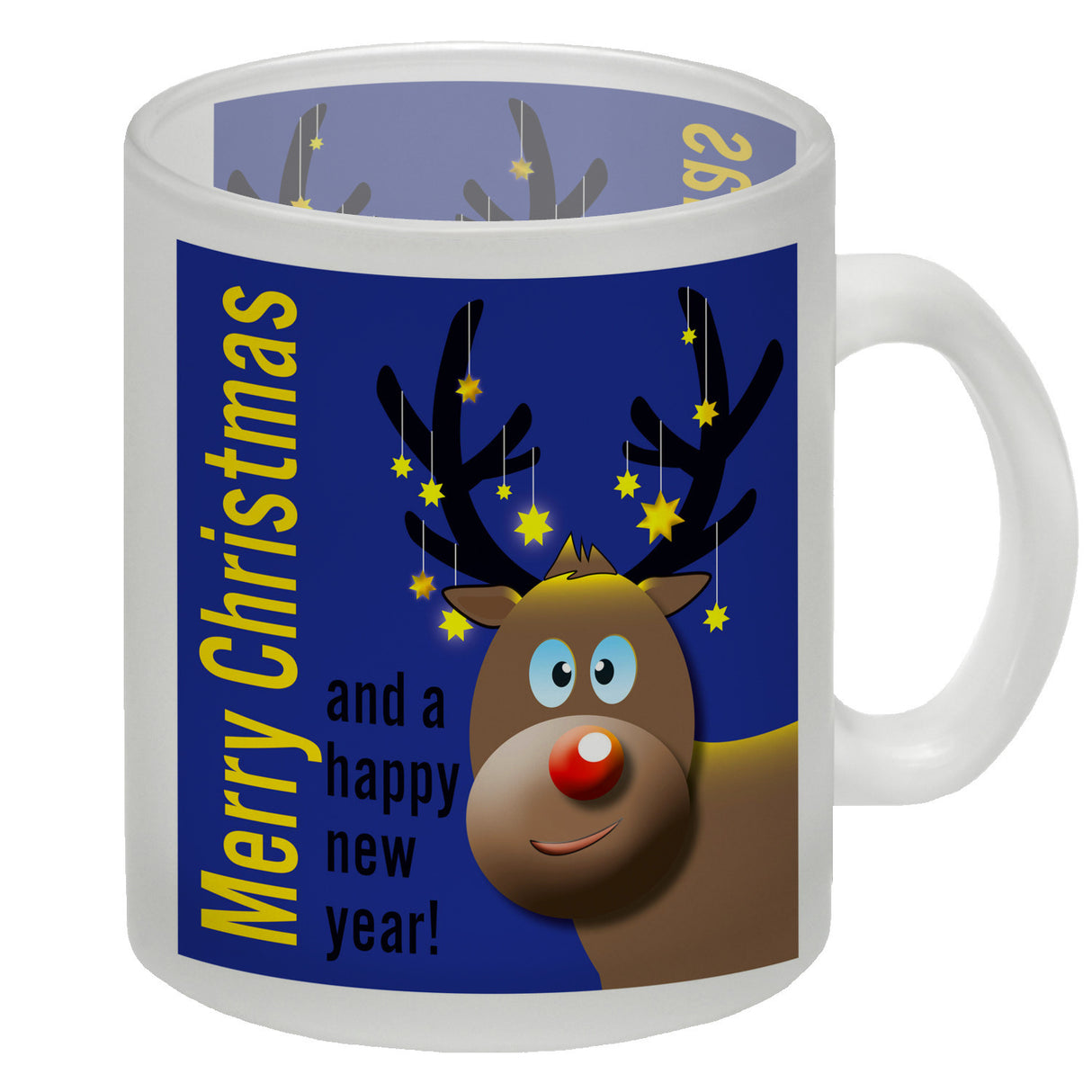 Rentier Motiv und Spruch Kaffeebecher zum Thema Weihnachten
