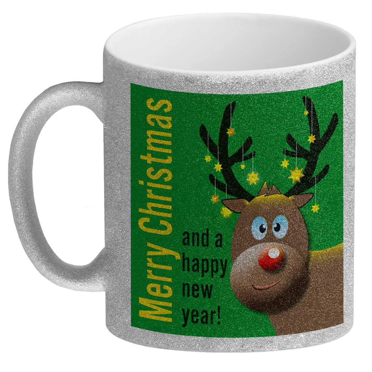 Rentier Motiv und Spruch Kaffeebecher zum Thema Weihnachten