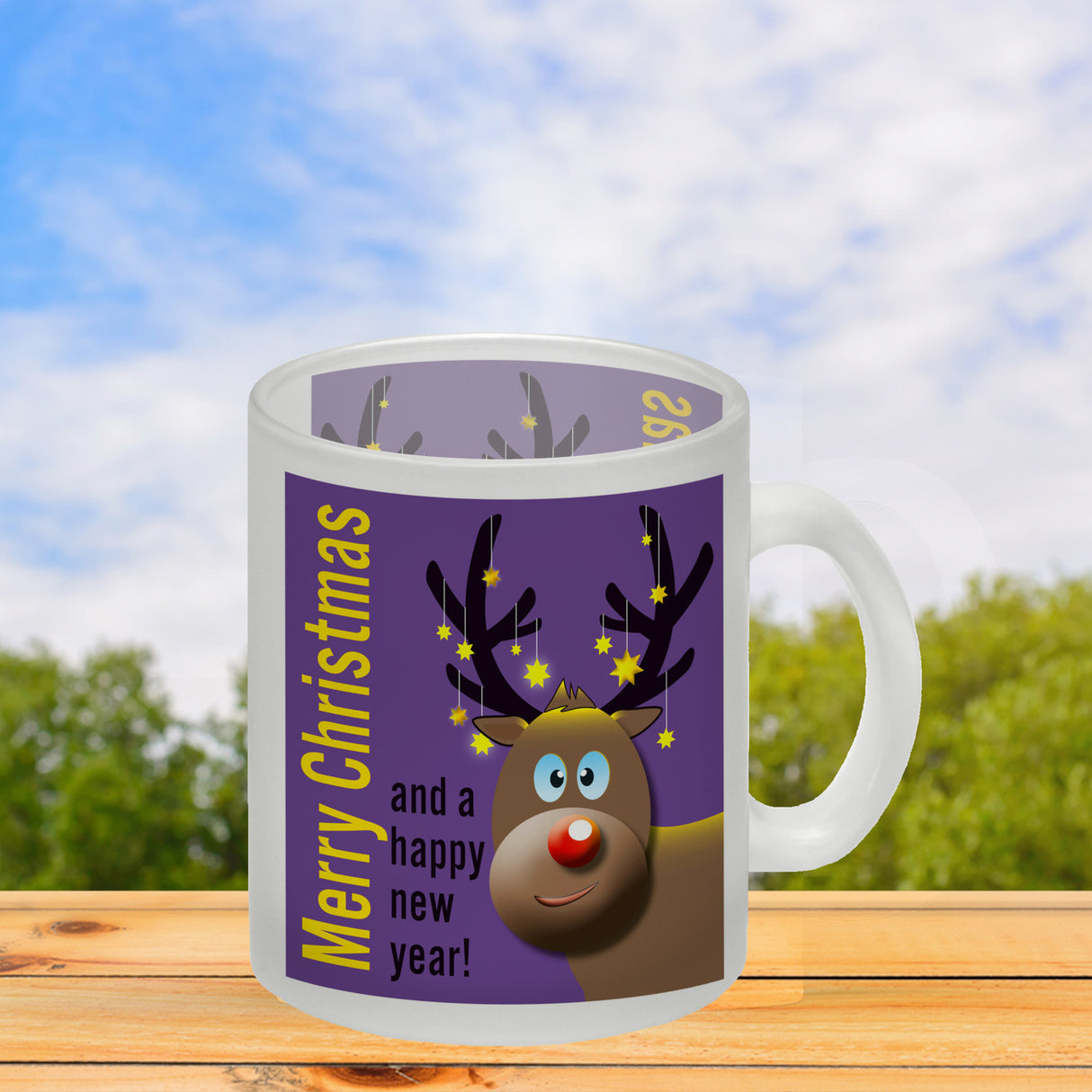 Rentier Motiv und Spruch Kaffeebecher zum Thema Weihnachten