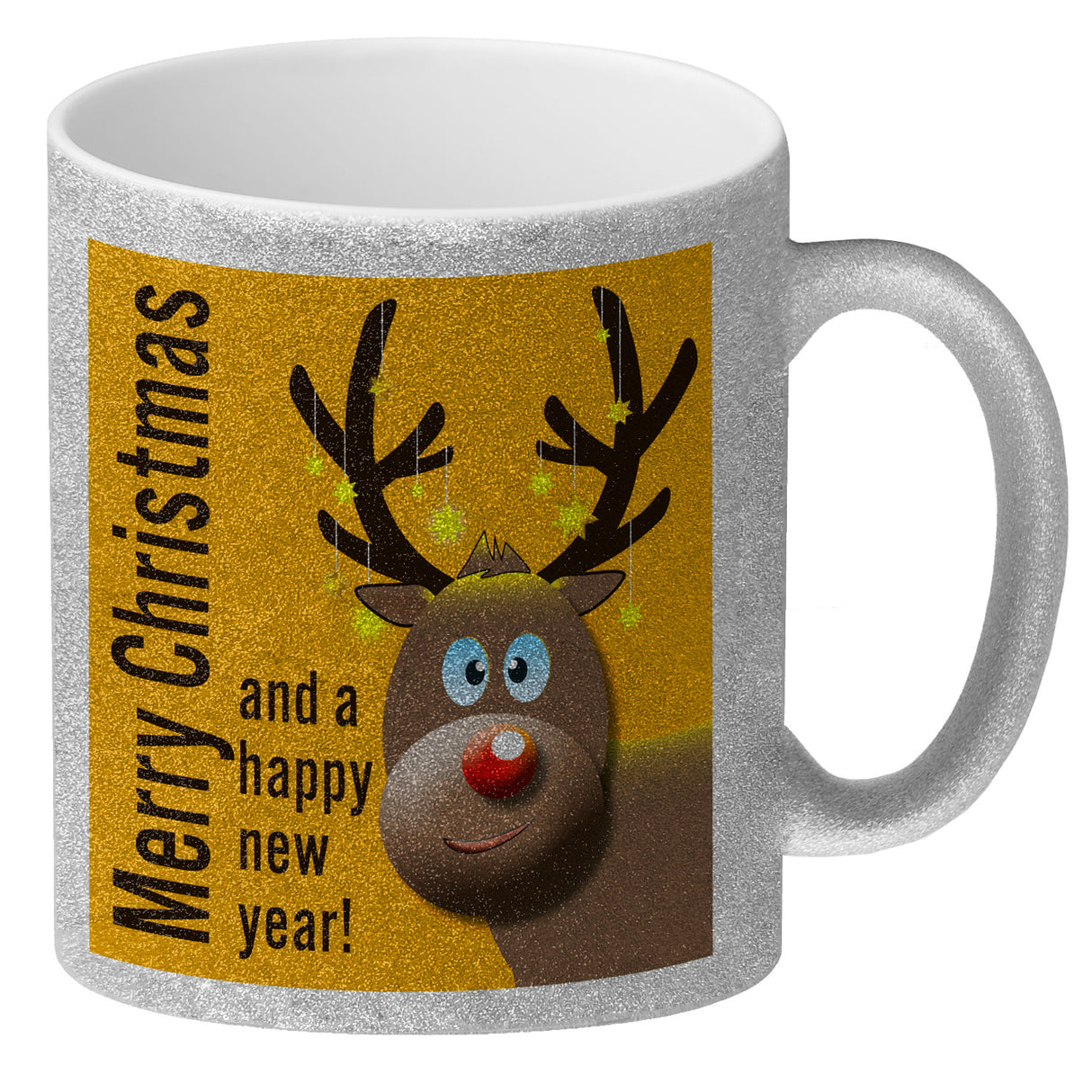Rentier Motiv und Spruch Kaffeebecher zum Thema Weihnachten