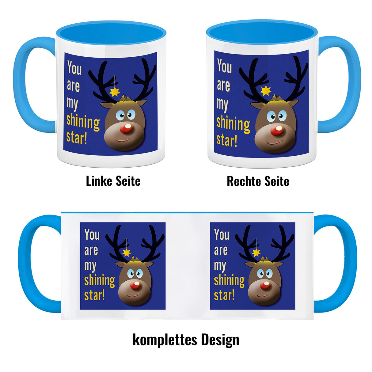 Weihnachten Kaffeebecher mit Rentier Motiv