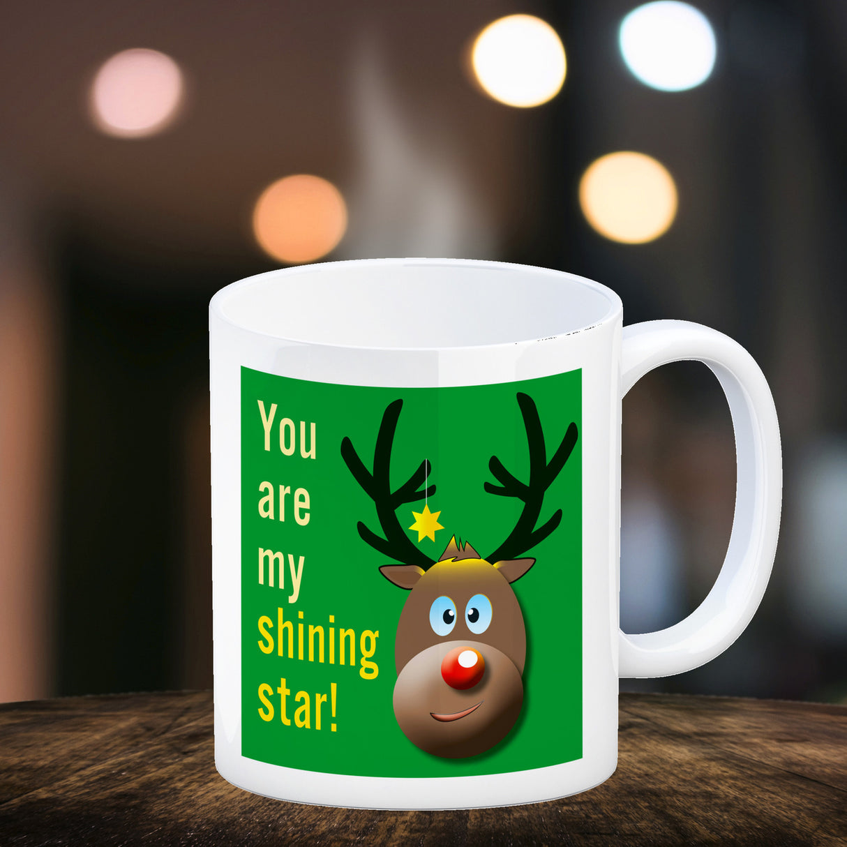 Weihnachten Kaffeebecher mit Rentier Motiv